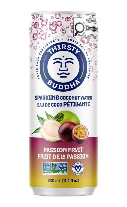 Sparkling Coconut Water with Passion Fruit