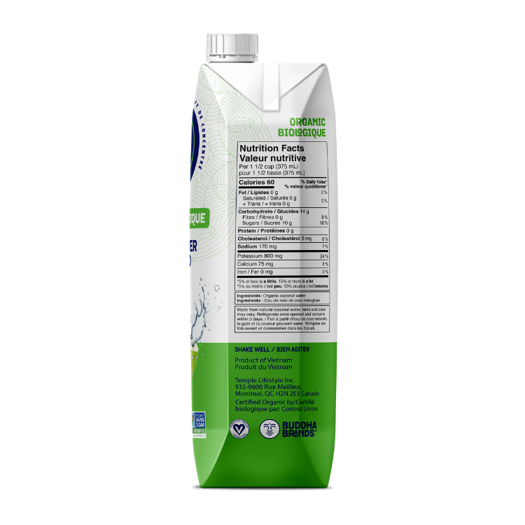 Premium Organic Coconut Water 12x1L