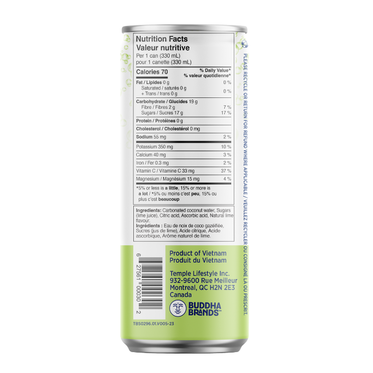 Sparkling Coconut Water with Lime