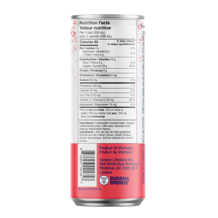 Sparkling Coconut Water with Watermelon