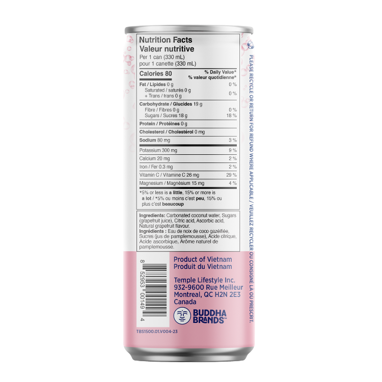 Sparkling Coconut Water with Grapefruit