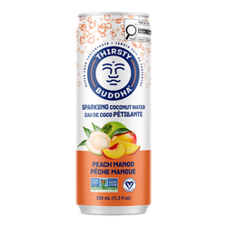 Eau de coco pétillante pêche-mangue