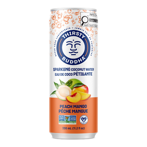Sparkling Coconut Water with Peach Mango