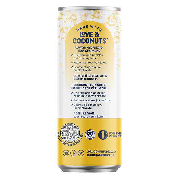 Hungry Buddha Keto Bars - Sparkling Coconut Water with Pineapple - Buddha Brands CA